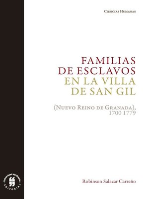 cover image of Familias de esclavos en la villa de San Gil